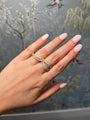 Yellow Gold Diamond Baguette Two Finger Ring