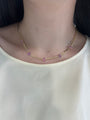 14k Cuban Link Necklace with Pink Sapphires