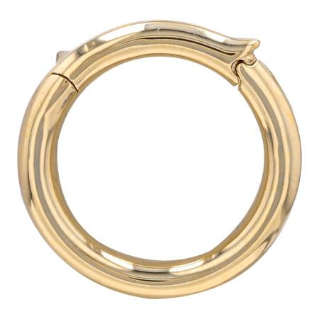 14k Yellow Gold O-shaped Necklace Pendant