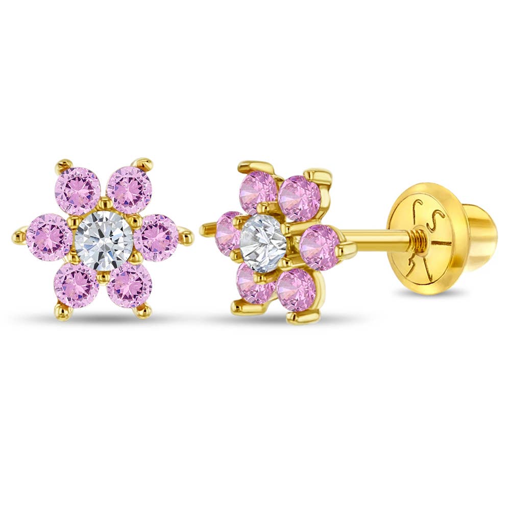 14k Gold Flower Baby / Toddler / Kids Earring