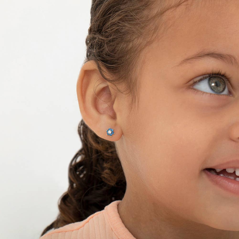 14k Gold Flower Baby / Toddler / Kids Earring