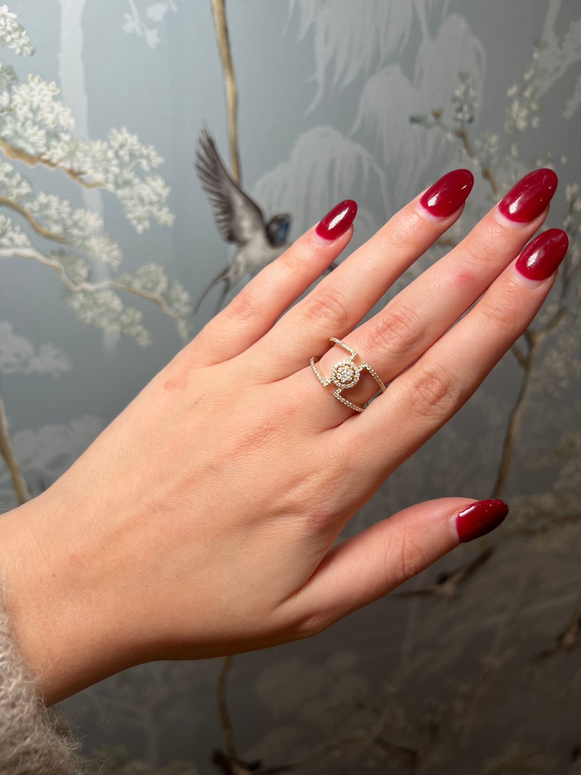 14k Yellow Gold and Diamond Ring