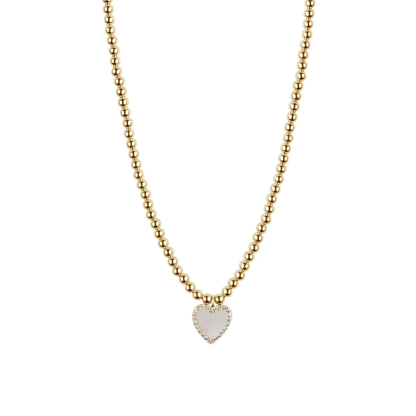 Gold Filled Necklace Filled Color Heart Stone Necklace