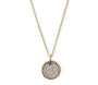 14k Rose Gold Pave Rope Round Necklace
