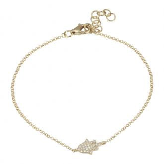 14k yellow gold hamsa bracelet