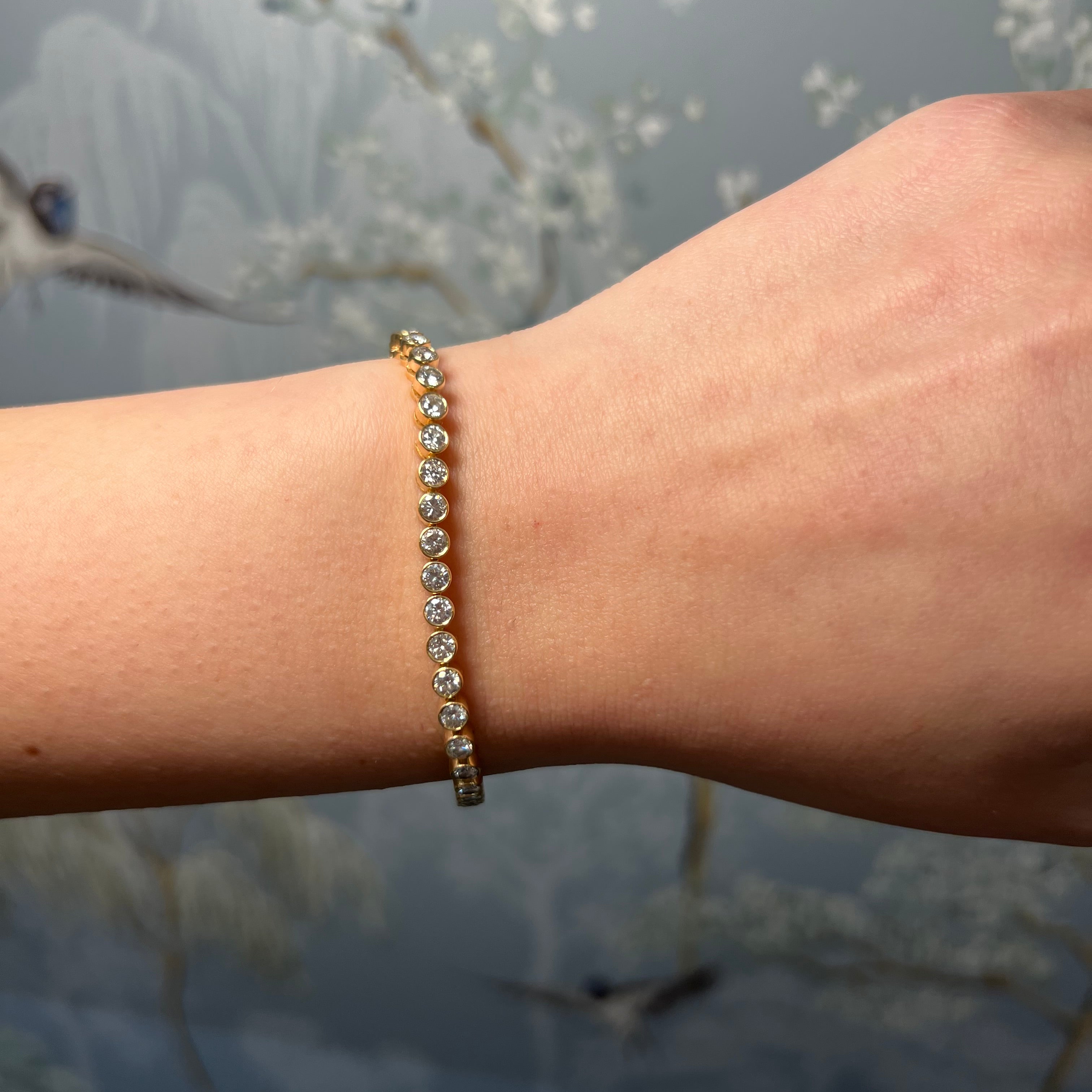 Diamond Bezel Set Tennis Bracelet