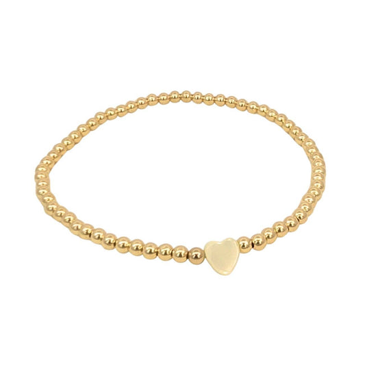 MOP Heart Pendant Bracelet