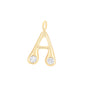 14k Letter A Charms with Diamonds