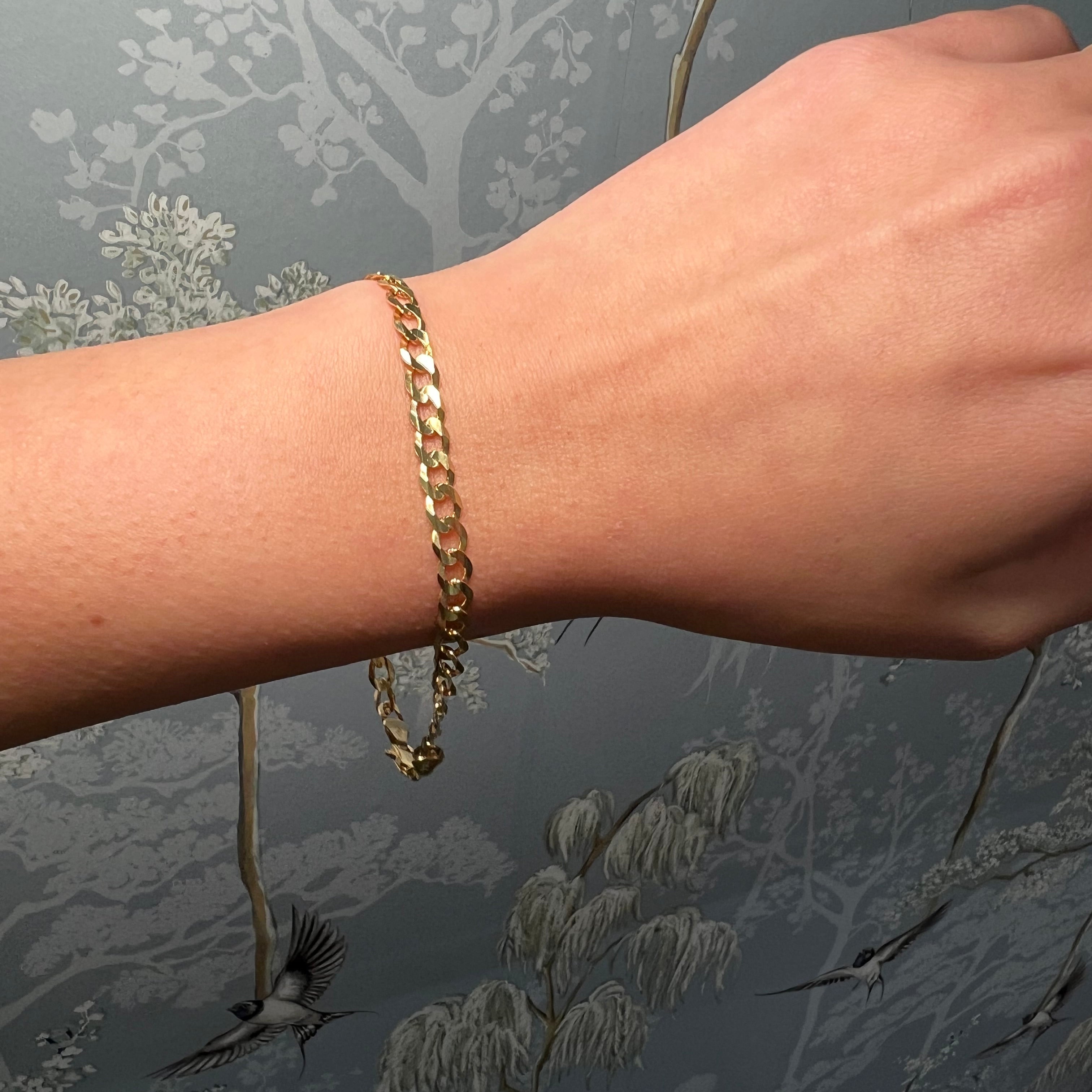 14k Yellow Gold Chain Men’s Bracelet