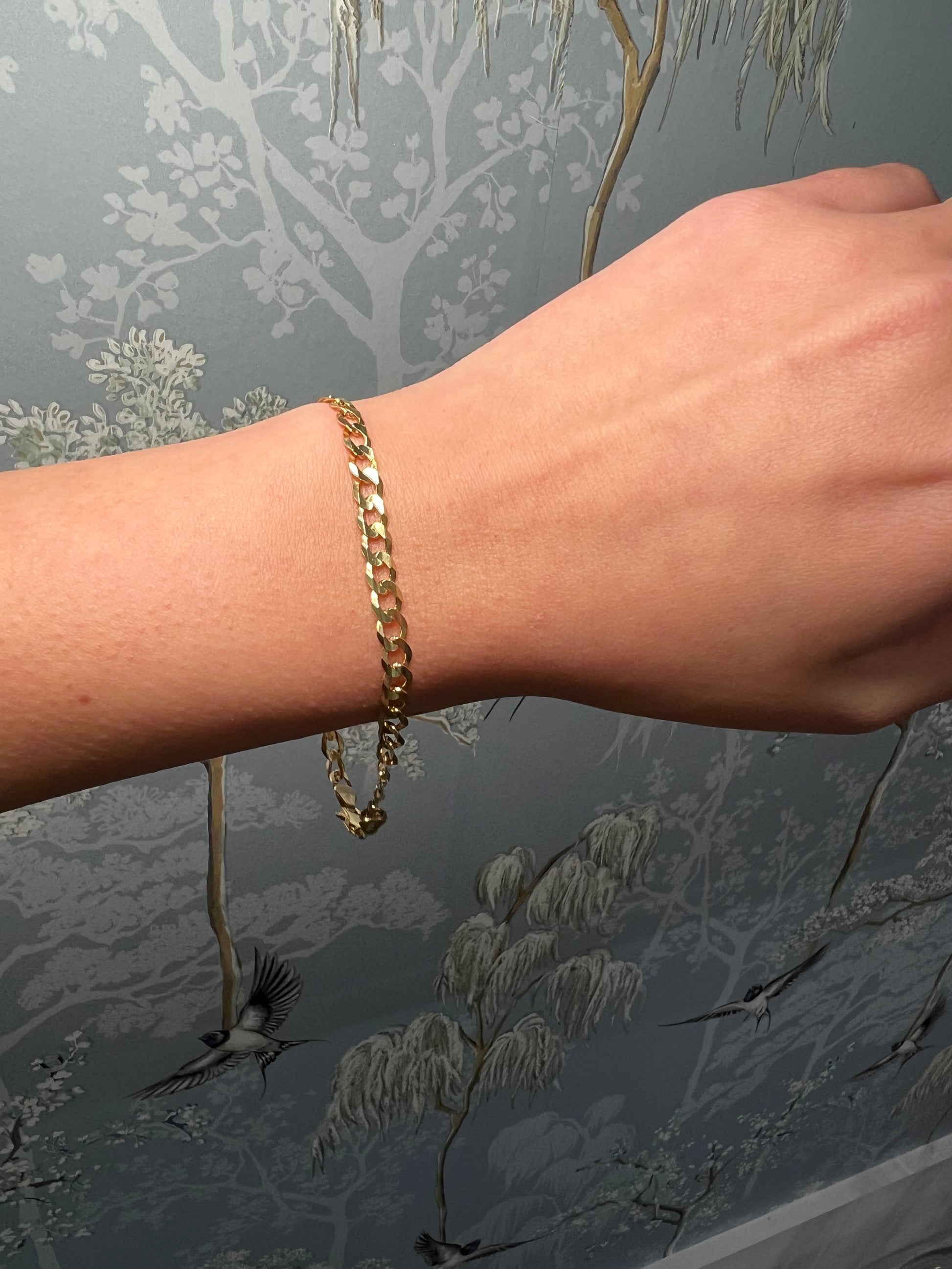 14k Yellow Gold Chain Men’s Bracelet