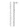 14k White Gold Multi-shape White Sapphire Drop Earrings