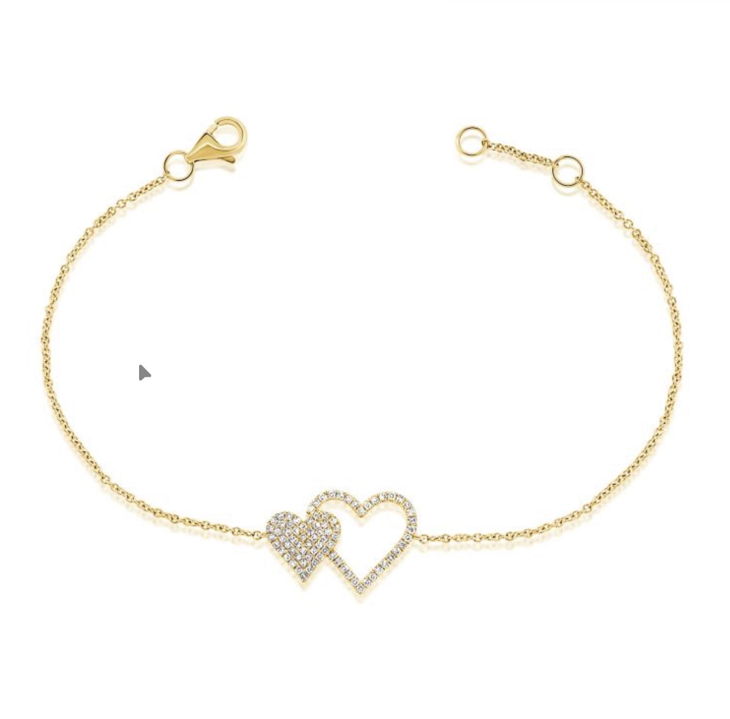 Double Heart Diamond Bracelet