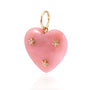 14k Yellow Gold Pink Opal Heart Pendant