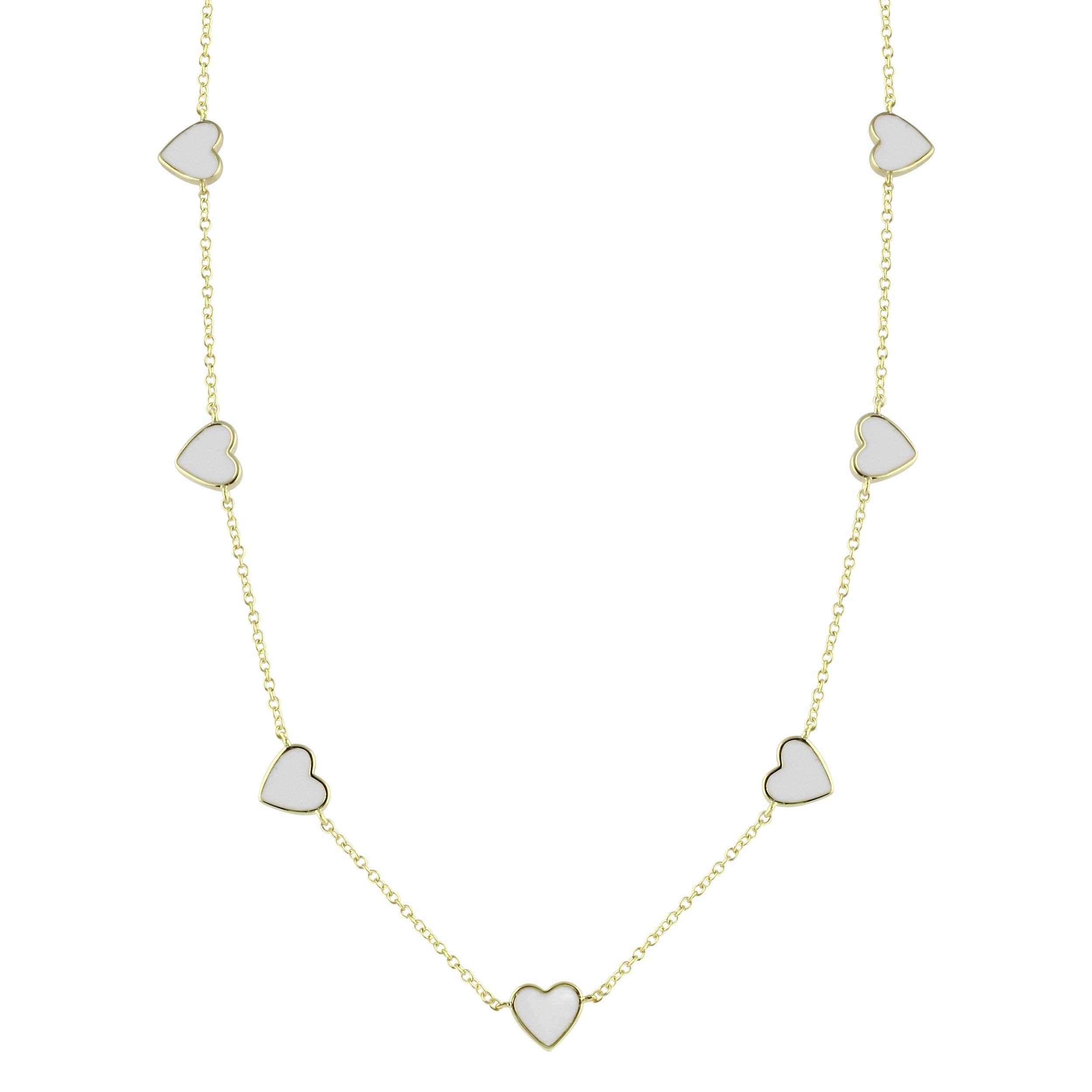 Sweetest Enamel Heart Necklace