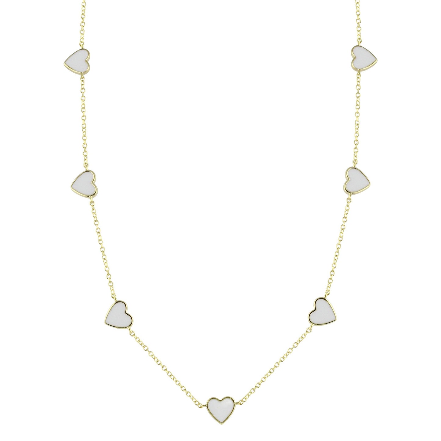 Sweetest Enamel Heart Necklace