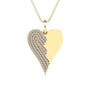 14k Pave Diamond Heart Charm