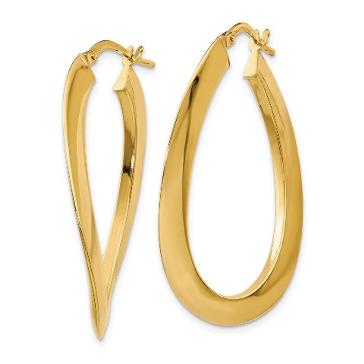 14k Yellow Gold One Twist Hoop