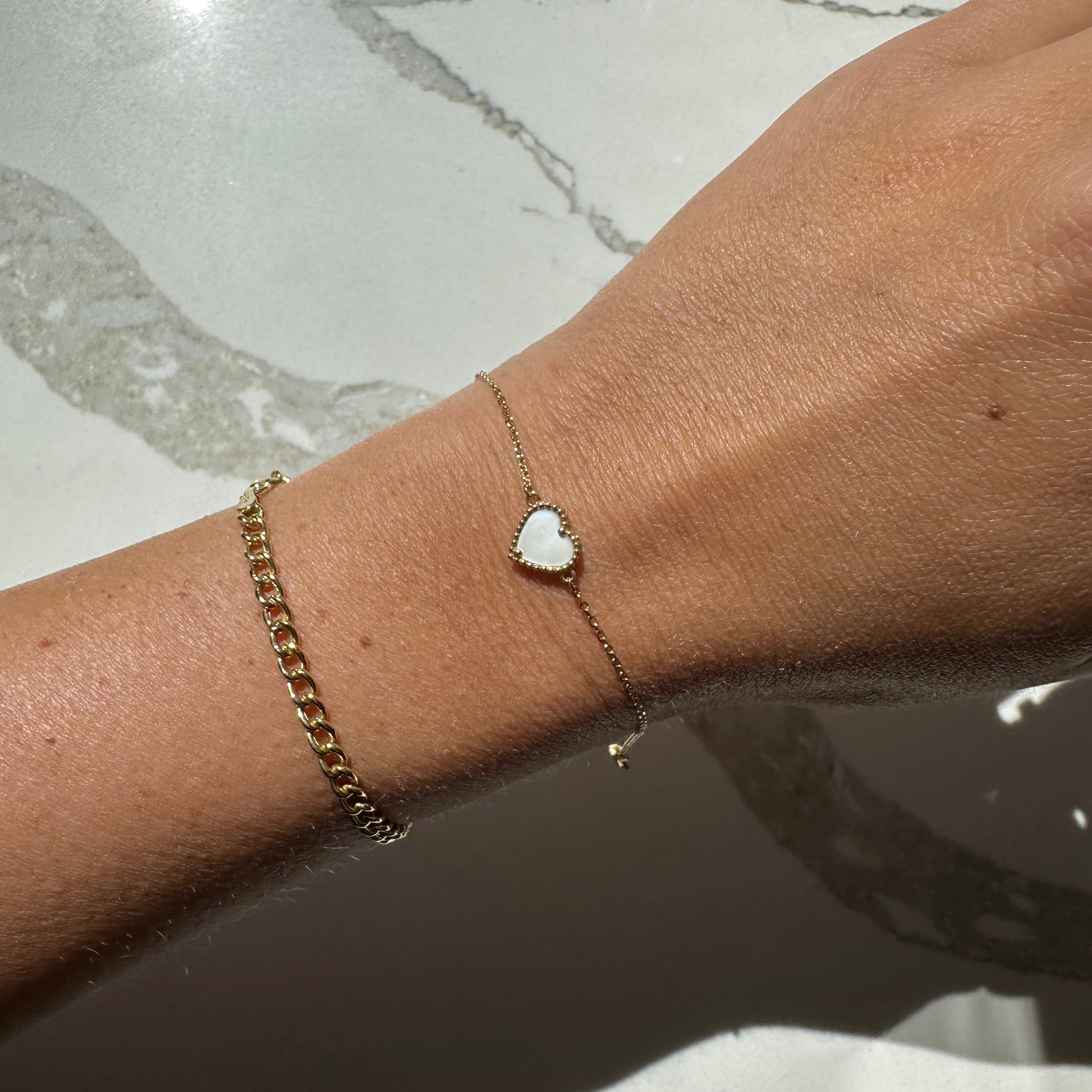 14k Yellow Gold Stone Bracelets