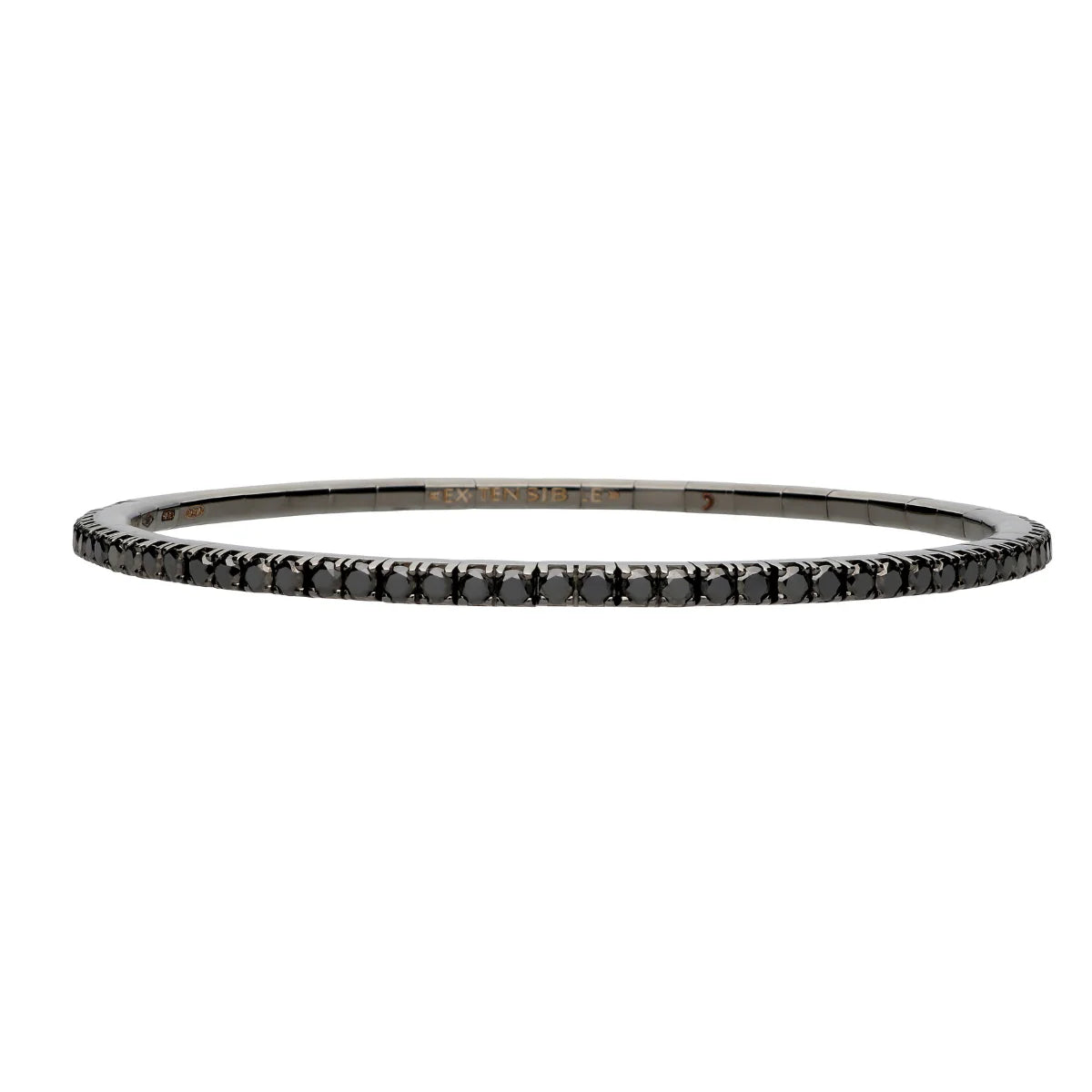 14k Black Diamond Flexi Tennis Bracelet