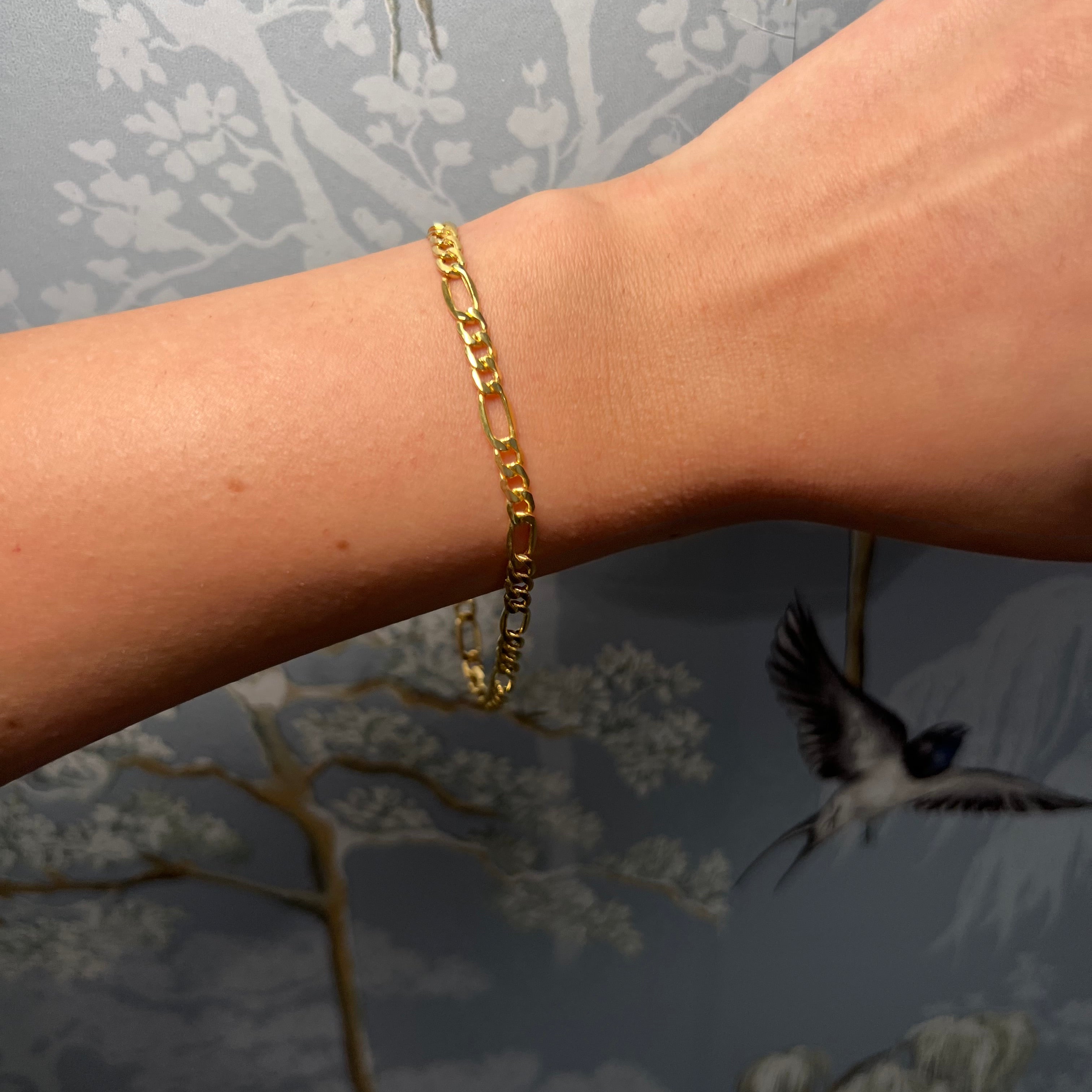14k Yellow Gold Figaro Men’s Bracelet