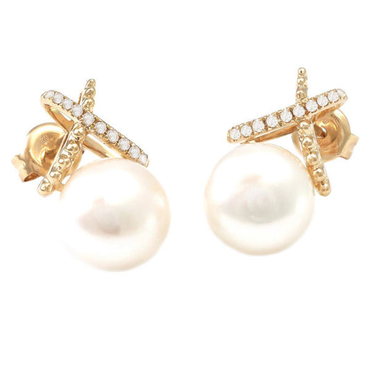 Yellow Gold Pearl Earring