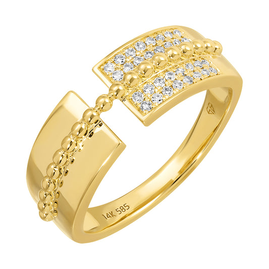 14k Yellow Gold Diamond Ring