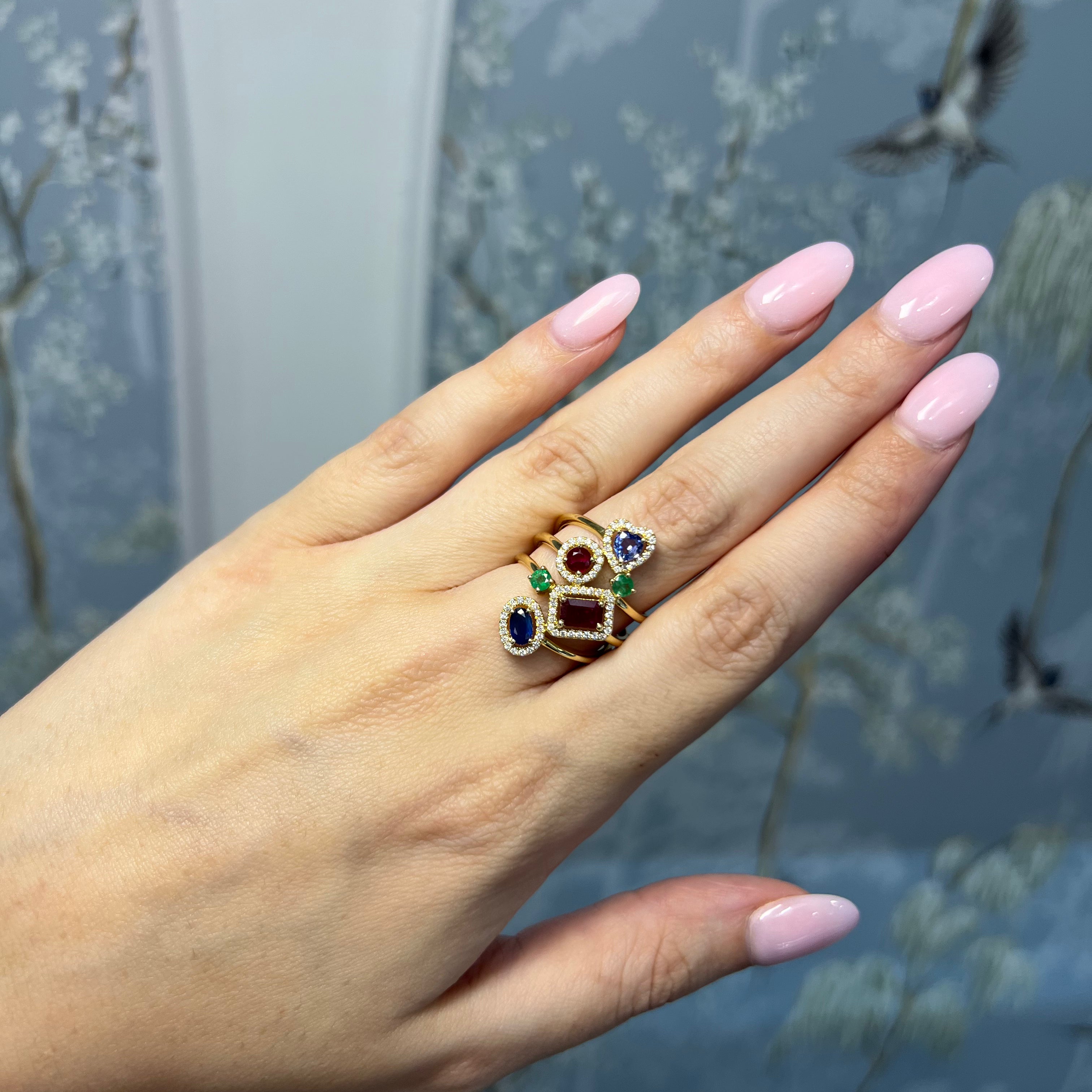 Mixed Shape Gemstone Cocktail Ring