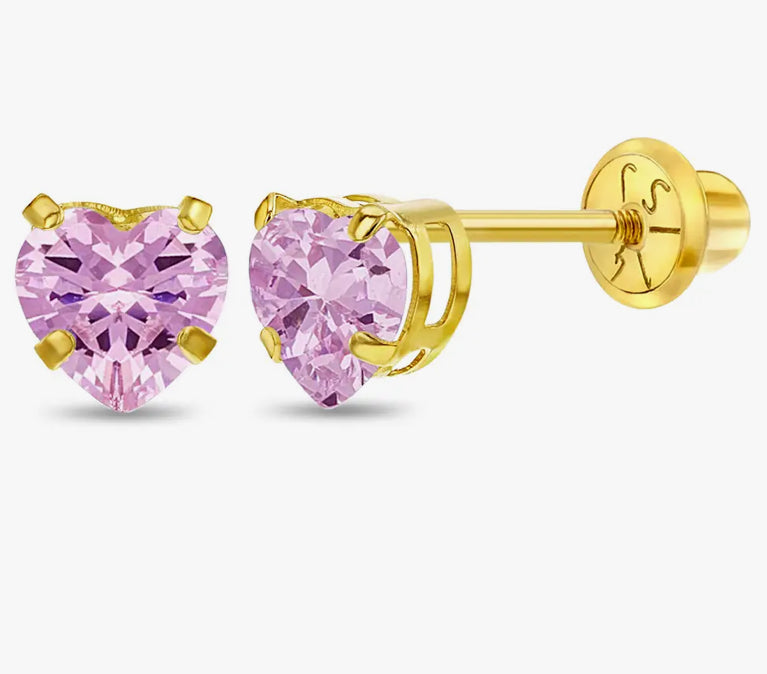 Heart Solitaire Earring
