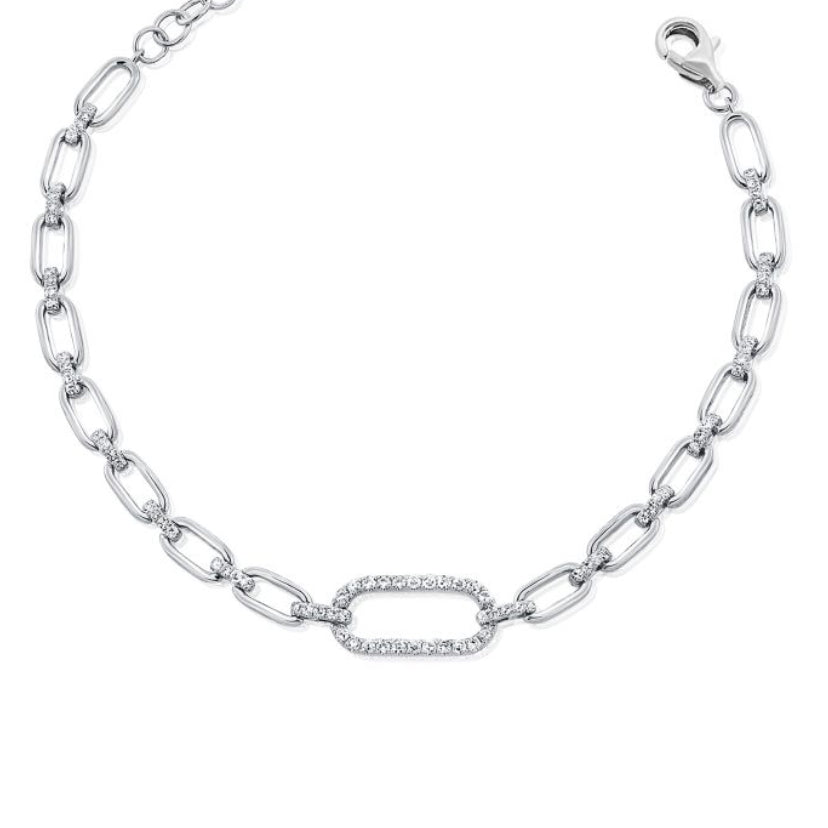 WHITE GOLD DIAMOND LINK BRACELET