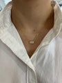 Bezel Set 2ct Oval Diamond Necklace