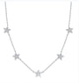 1.18CT DIAMOND FLOWER STATION NECKLACE