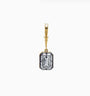 14k Yellow Gold Georgian Set Lab Grown Emerald Charm