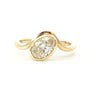 Lab Grown Oval Gold Wave Ring