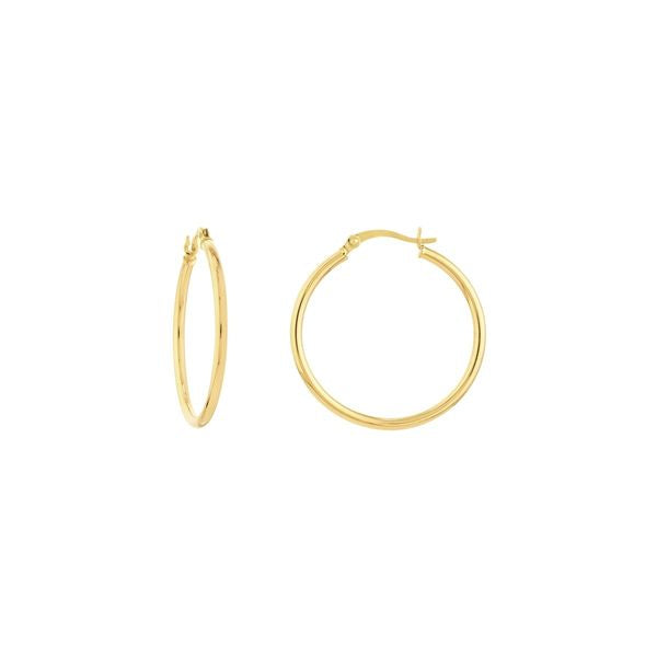 14k Yellow Gold Small Thin Hoops