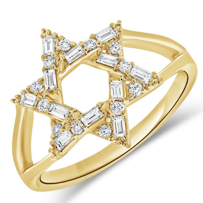 DIAMOND STAR OF DAVID RING