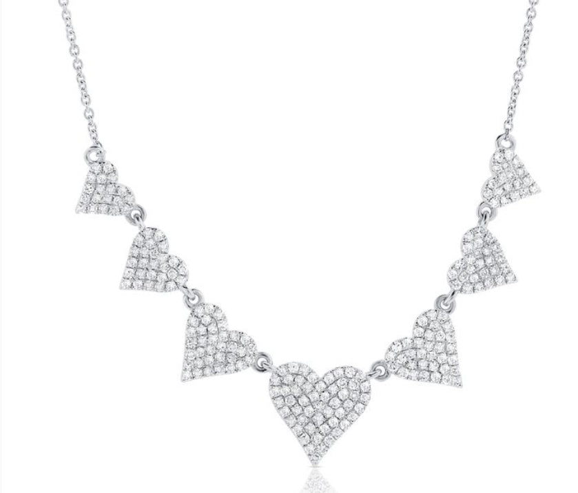 .60CT DIAMOND HEART STATION NECKLACE
