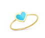 14k Turquoise Heart Ring