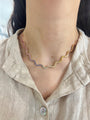 Rainbow Sapphire Wave Necklace