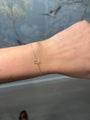 14k Yellow Gold Jewish Star Bracelet