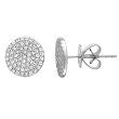 14k Gold Circle Diamond Stud Earrings
