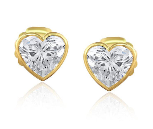 Heart Lab Grown Diamond Studs