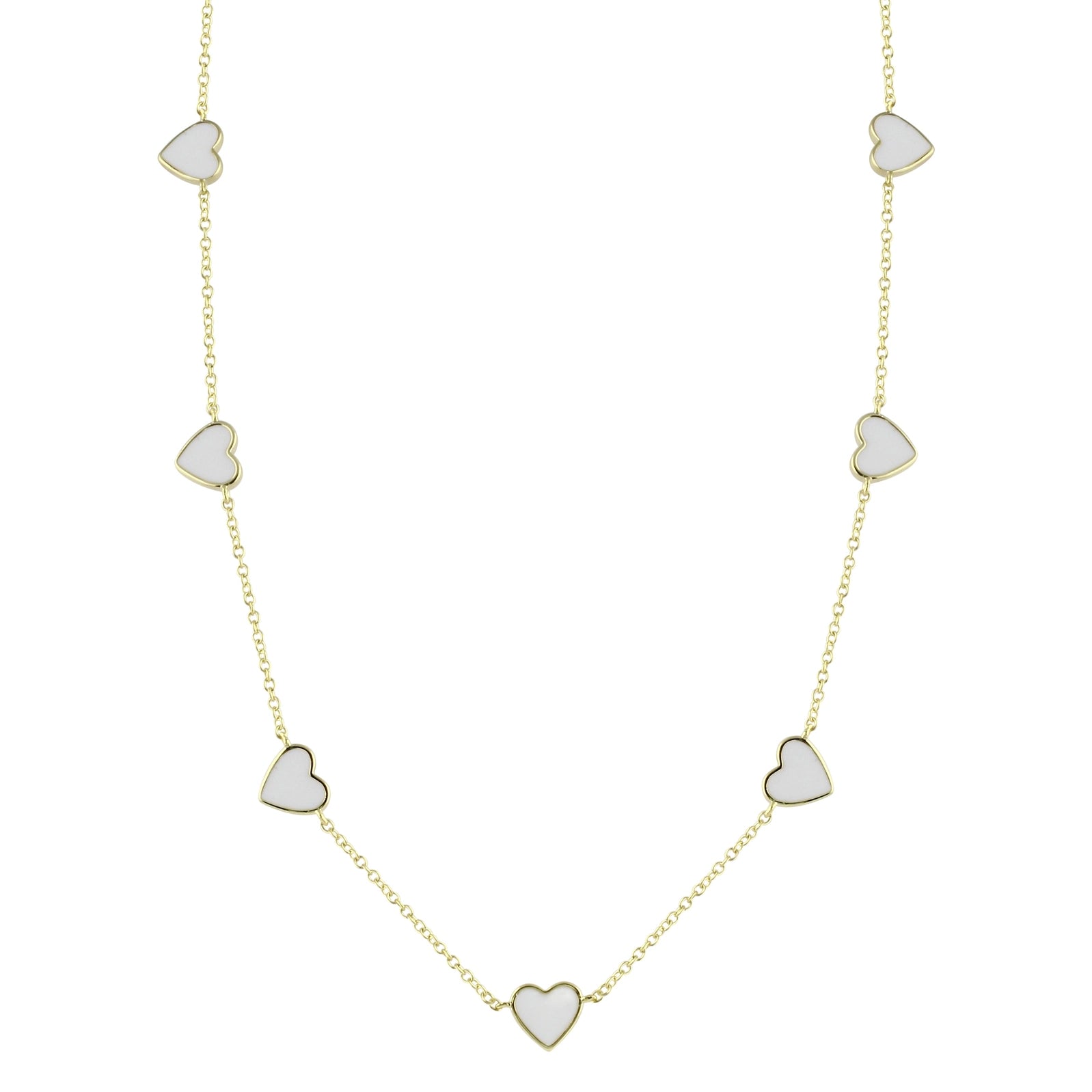 Multi Enamel Heart Necklace