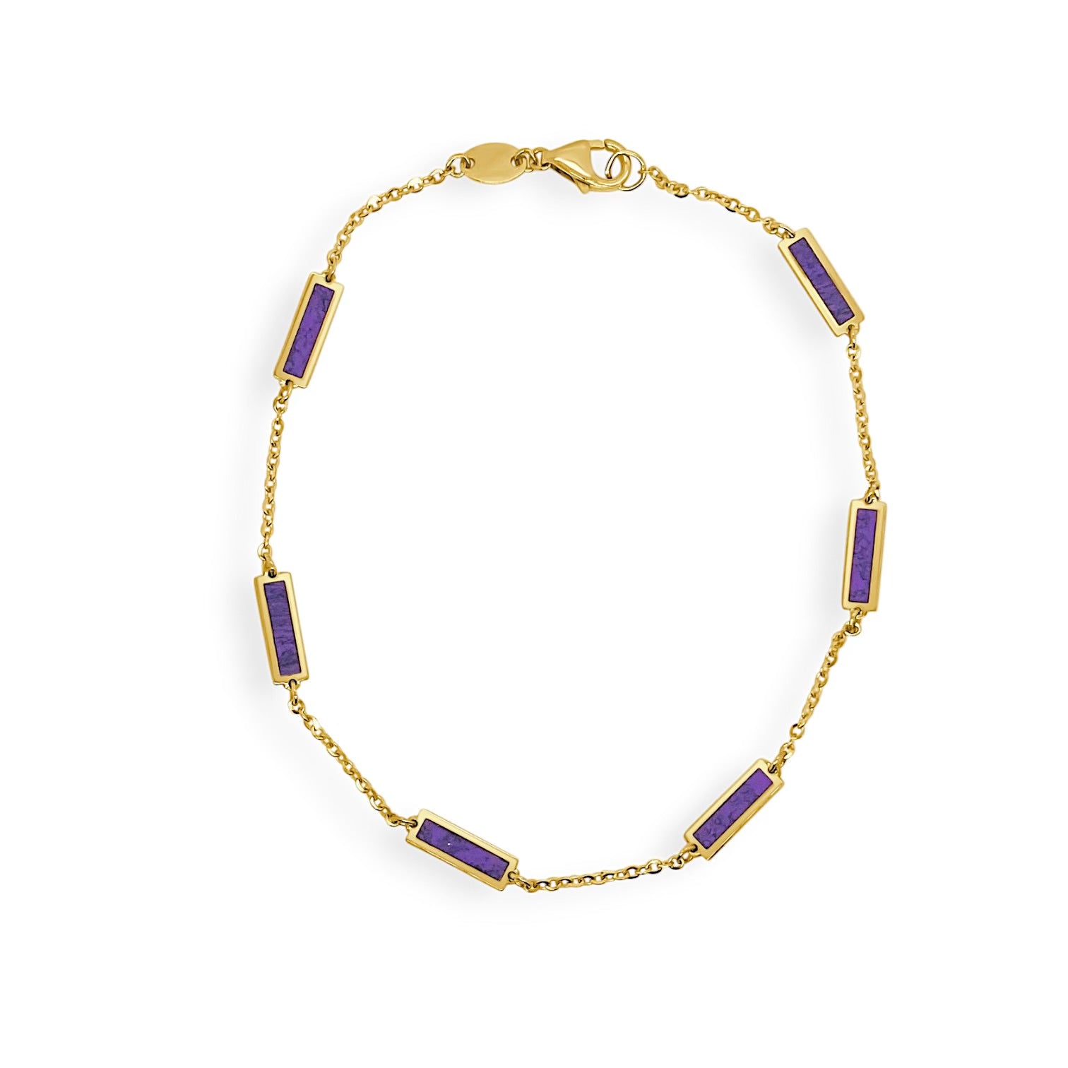14k Enamel Bar Bracelet