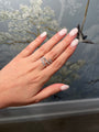 14k White Gold 1.43ct Lab Grown Mixed Shape Wrap Ring