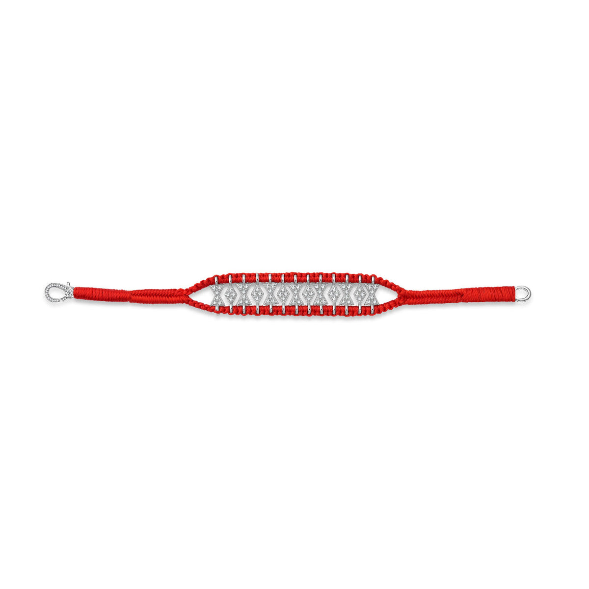 Red String and Moissanite Bracelet