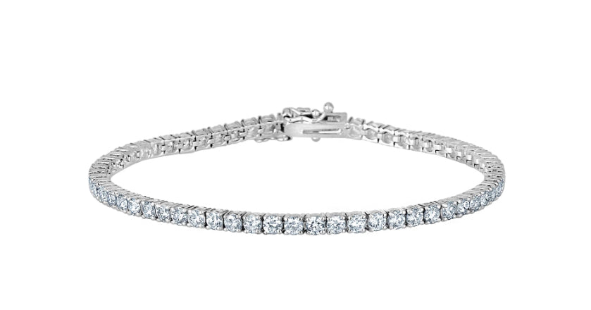 3.26ctw 14k Lab Diamond Tennis Bracelet