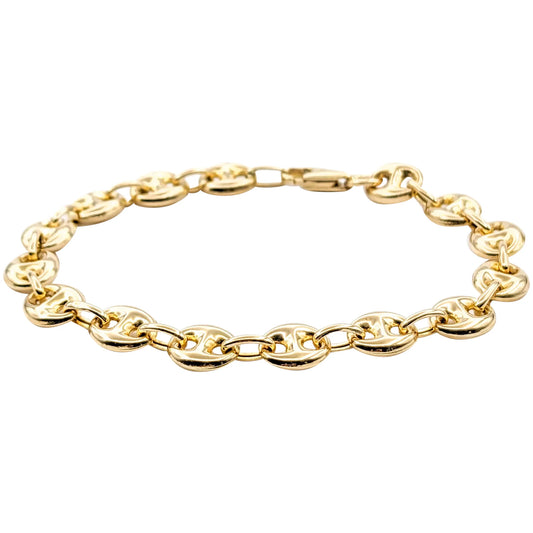 14k Yellow Gold "Gucci" Link Chain Bracelet