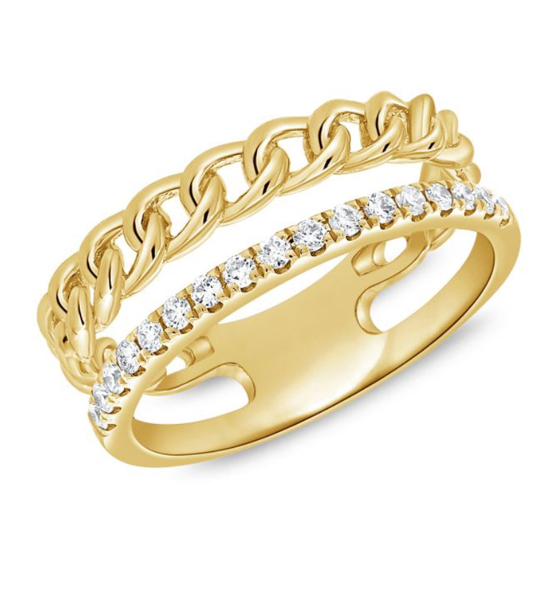 .21CT DIAMOND LINK CHAIN RING