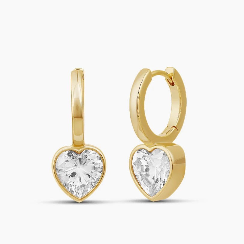 Heart CZ Huggies