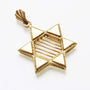 14k Yellow Gold Star of David Charm